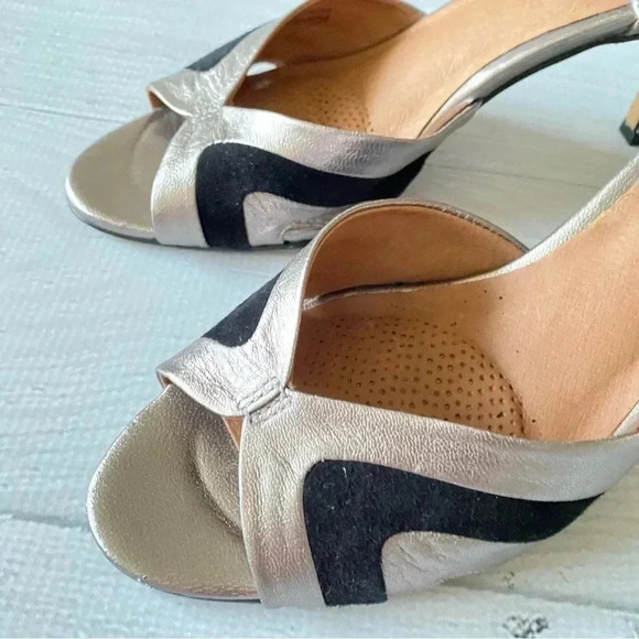 CORSO COMO Heels silver black size 7.5 - Picture 5 of 8